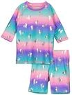 Shirt & Shorts BLUE SEVEN, M&auml;dchen, Gr. 92 (98), azalee, Jersey, Obermaterial:...
