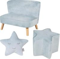Kindersitzgruppe ROBA "Lil Sofa", blau (hellblau, sky), Sitzm&ouml;bel-Sets, Kinder,