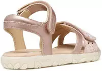 Sandale GEOX "J SANDAL HAITI GIRL", M&auml;dchen, Gr. 24, pink, Leder, Lederimitat,