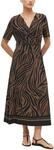 Blusenkleid S.OLIVER BLACK LABEL, Damen, Gr. 38, N-Gr, schwarz, braun, Web,