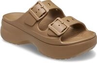 Pantolette CROCS "Saturday Platform Sandal", Damen, Gr. 41, braun (sephia),