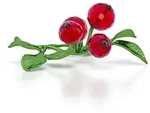 Dekofigur SWAROVSKI "Kristallfigur Sammelfigur Idyllia Rote Beeren", bunt (rot,