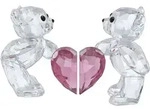 Dekofigur SWAROVSKI "Kristallfigur Sammelfigur Kris B&auml;r Traumpartner", schwarz