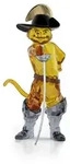 Dekofigur SWAROVSKI "Kristallfigur Sammelfigur SHREK PUSS IN BOOTS", braun, grau,