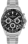 Chronograph JACQUES LEMANS "Liverpool", silber (silberfarben, schwarz), Armbanduhren,