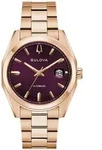 Automatikuhr BULOVA "Surveyor", rosa (ros&eacute;goldfarben, beere), Armbanduhren, Damen,
