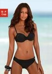 B&uuml;gel-Bikini LASCANA, Damen, Gr. 38, Cup C, schwarz, Polyamid, unifarben,