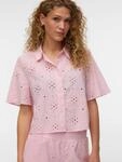 Vero Moda Kurzarmbluse "VMELIZA SHORT 2/4 SLEEVE SHIRT WVN NOOS" Baumwolle