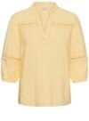 Langarmbluse KAFFE "Bluse langarm KAsonja", Damen, Gr. 34, gelb (sunlight),