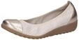 Ballerina CAPRICE "Caprice Ballerinas Leder", Damen, Gr. 37, vanilla, Leder,...