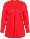 Strickjacke KAFFE CURVE "Damen Strickjacke KCfarsia", Damen, Gr. L, rot (poppy rot),