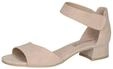 Riemchensandale CAPRICE "Caprice Sandalen Leder", Damen, Gr. 37, beige, Leder,...