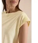 T-Shirt CECIL, Damen, Gr. XS (36), buttermilk gelb, Jersey, Obermaterial: 100%