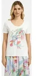 V-Shirt MILANO ITALY, Damen, Gr. XL, wei&szlig;, Single Jersey, Material: 50%...