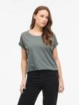Rundhalsshirt VILA "VIDREAMERS NEW PURE T-SHIRT/SU-NOOS", Damen, Gr. XL, balsam