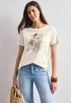 STREET ONE Print-Shirt aus softem Materialmix