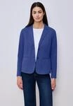 Sweatblazer STREET ONE, Damen, Gr. 34, amparo blau, Jersey, 93% Baumwolle, 7%