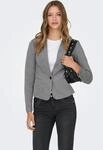 Kurzblazer ONLY "ONLSELKIE L/S MEL FIT BLAZER TLR", Damen, Gr. 36, light grau