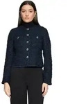 Jackenblazer BETTY BARCLAY "Damen langarm", Damen, Gr. 38, dunkelblau, Boucl&eacute;,