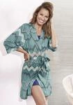 LASCANA Kimono mit grafischem Zick-Zack Muster