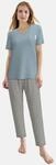 TOM TAILOR Pyjama Kurzarm, V-Ausschnitt, mit Brusttasche, Baumwollmix
