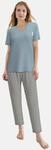Pyjama TOM TAILOR, Damen, Gr. 36, blau (blau, mittel, allover), Single Jersey,
