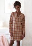 Nachthemd VIVANCE DREAMS, Damen, Gr. 34, N-Gr, orange (orange, sand, kariert),