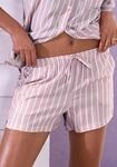 Schlafshorts LASCANA, Damen, Gr. 34, N-Gr, rosa (altrosa gestreift), Web,