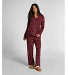 Pyjama HUNKEM&Ouml;LLER "Essential Jersey Pants", Damen, Gr. XS, rot, 92% Viskose,...