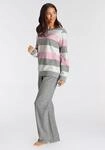 Pyjama VIVANCE DREAMS, Damen, Gr. 36/38, grau (grau, rosa), Frottee,...