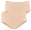 Taillenslip LASCANA, Damen, Gr. 36/38, beige, Microfaser, Obermaterial: 77%...
