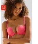 Multiway-BH LASCANA, Damen, Gr. 90, Cup C, pink (hot pink), Microtouch,...