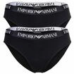 Slip EMPORIO ARMANI "Slip ESSENTIAL COTTON 2er Pack", Damen, Gr. S, schwarz,