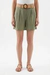 ONLY Shorts "ONLIBIZA HW BELT SHORTS PNT" Materialmix, regular fit, High Waist
