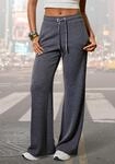 Loungepants FRENCH CONNECTION, Damen, Gr. 48/50, N-Gr, grau (anthrazit meliert),