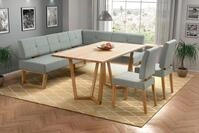 OTTO home Eckbankgruppe "Ponza Eckbank K&uuml;chenbank" Set, 4 Stk. tlg. Sitzgruppe
