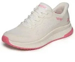 Slip-On Sneaker SKECHERS "BOBS SQUAD 4", Damen, Gr. 37, rosa (wei&szlig;, pink), Mesh,
