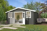Nordic Holz Gartenhaus "Udo 300" mit breitem Einstieg und 2 Einzelfenster
