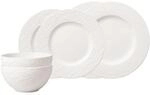Villeroy & Boch Geschirr-Set "Basic-Set Manufacture Rock Blanc 6er Set wei&szlig;"