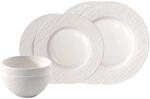 Villeroy & Boch Geschirr-Set "Basic-Set Manufacture Ice 6er Set wei&szlig;"