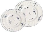 Villeroy & Boch Geschirr-Set "Teller-Set Vieux Luxembourg 4er Set wei&szlig;-blau"