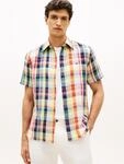 Tommy Hilfiger Kurzarmhemd "LINEN BLEND CHECK PLAID" regular fit,...