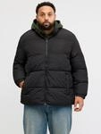 Steppjacke "JJMAZE PUFFER COLLAR PLS", Herren, Gr. 4XL, schwarz, Web, Obermaterial: