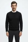 BOSS GREEN Strickpullover Rundhalsauswschnitt, Regular Fit, Struktur-Strick