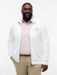 Sweatjacke "BT-SCRIPT STACK STAND COLLAR", Herren, Gr. XXL, wei&szlig;, Sweatware,