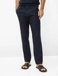 Chinohose BRAX "Style FABIO", Herren, Gr. 34, L&auml;nge 30, navy, Web, 100% Leinen,