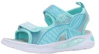 Sandale KANGAROOS "K-SLS ARIEL", M&auml;dchen, Gr. 25, ocean, mint, Mesh, Synthetik,