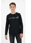 Langarmshirt NAME IT "NKMRAMSEY LS NREG TOP BOX", Jungen, Gr. 122/128, schwarz,
