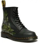 Schn&uuml;rboots DR. MARTENS "1460", Damen, Gr. 38, schwarz, gr&uuml;n, Synthetik,...
