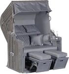 SunnySmart Strandkorb "Rustikal 255 Plus" 2-Sitzer, komplett montiert, Oberkorb...